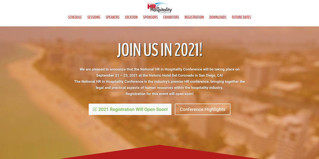 HR in Hospitality Conference Website